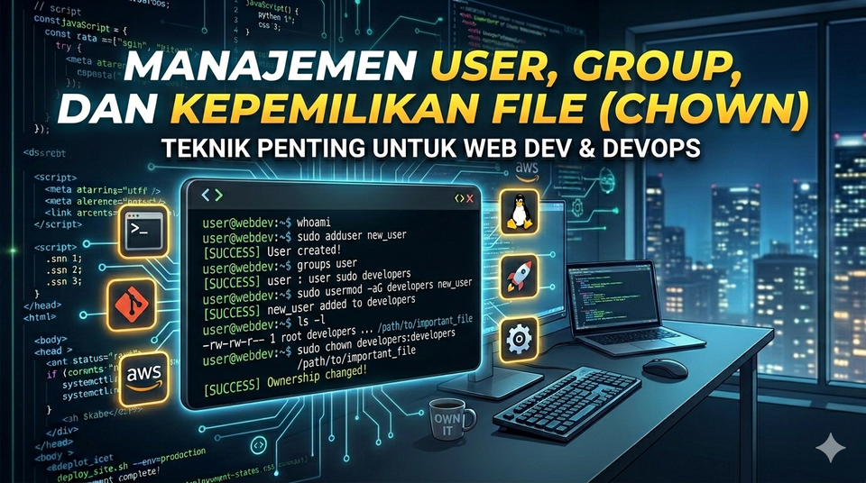 Catatan Kuliah: Manajemen User, Group, dan Kepemilikan File (Chown)